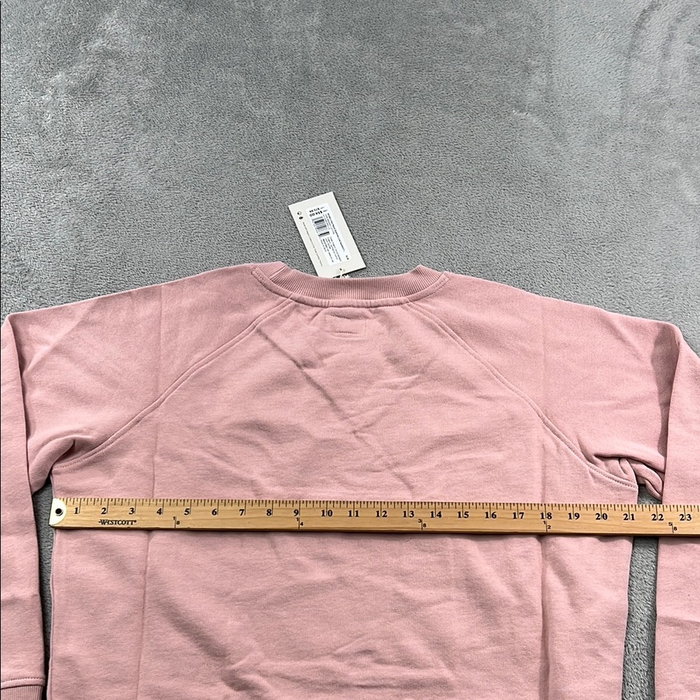 NEW Pact L 100% Organic Cotton Women Pink Pale Mauve Downtime Crew Neck Sweater - Picture 12 of 13